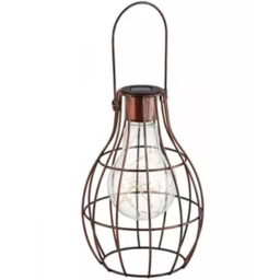 Garden Mile Hanging Solar LED Firefly Lantern Set 4 Pack - Size: 16 x 20 x 12cm - Brown - Wilko - thumbnail 4