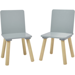 Liberty House Toys Kids Grey and Pinewood Table and Chair Set - Wilko - thumbnail 4
