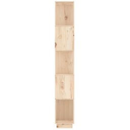 vidaXL 5 Shelf Natural Solid Pine Wood Tall Bookcase - Size: 163.5 x 51 x 25cm - Brown - Wilko - thumbnail 6