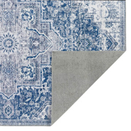 Origins My Washable Blue and Off White Garda Rug 67 x 200cm - Origins Rugs - Wilko - thumbnail 5