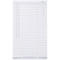 PVC Venetian White Wood Effect Blind 75cm - Size: W 75 x D 160cm - Wilko - thumbnail 3