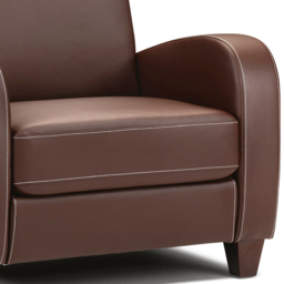 Julian Bowen Vivo Brown Faux Leather Chair - Size: 80 x 87 x 83cm - Wilko - thumbnail 5