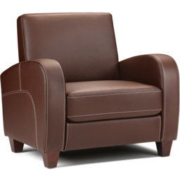 Julian Bowen Vivo Brown Faux Leather Chair - Size: 80 x 87 x 83cm - Wilko - thumbnail 3