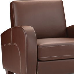 Julian Bowen Vivo Brown Faux Leather Chair - Size: 80 x 87 x 83cm - Wilko - thumbnail 4