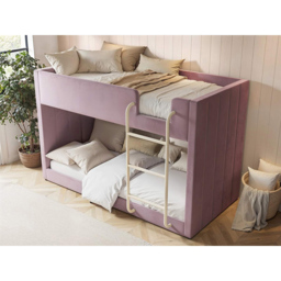Flair Eden Pink Velvet Bunk Bed - Size: Single - Wilko - thumbnail 6