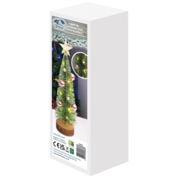 Xmas Haus Light Up Wooden Mini Christmas Tree 27.5cm - Size: 6 x 6 x 27cm - Multi - Wilko - thumbnail 5