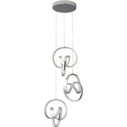 LED Chrome Echo Cluster Droplet Spheres  Ceiling Light - Size: 25 x 100 x 25cm - Wilko - thumbnail 4