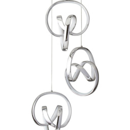 LED Chrome Echo Cluster Droplet Spheres  Ceiling Light - Size: 25 x 100 x 25cm - Wilko - thumbnail 6