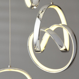 LED Chrome Echo Cluster Droplet Spheres  Ceiling Light - Size: 25 x 100 x 25cm - Wilko - thumbnail 5