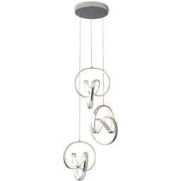 LED Chrome Echo Cluster Droplet Spheres  Ceiling Light - Size: 25 x 100 x 25cm - Wilko