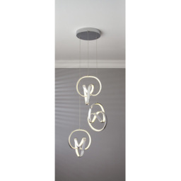 LED Chrome Echo Cluster Droplet Spheres  Ceiling Light - Size: 25 x 100 x 25cm - Wilko - thumbnail 3