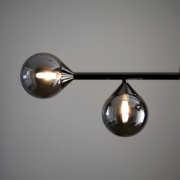 Merano Grosseto Smoked Mirror Glass Black Chrome Bar Ceiling Light - Size: 90 x 30 x 117cm - Wilko - thumbnail 7