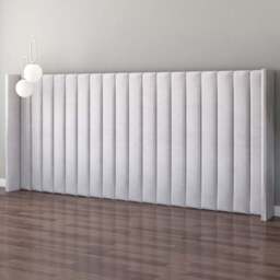 Aspire Furniture Grandeur Light Silver Plush Velvet Wing Headboard - Size: Emperor - Aspire Beds - Wilko - thumbnail 1