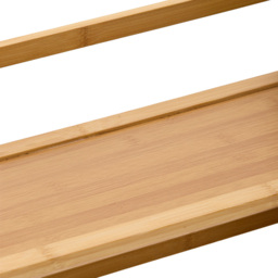 Living and Home 3 Shelf Natural Bamboo Desktop Bookshelf with Guardrail - Wilko - thumbnail 5