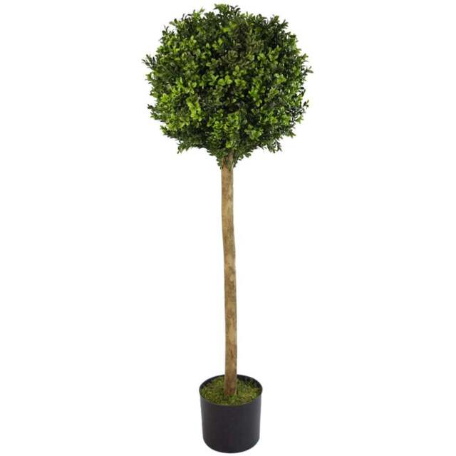 Leaf Artificial Boxwood Buxus Topiary Tree 120cm - Size: 120 x 40 x 40cm - Green - Wilko - image 1