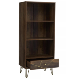 Premier Housewares Flori Single Drawer 3 Bookshelf - Size: 3 Shelf - Brown - Interiors by Premier - Wilko - thumbnail 5