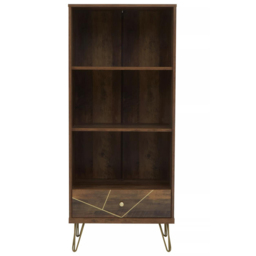 Premier Housewares Flori Single Drawer 3 Bookshelf - Size: 3 Shelf - Brown - Interiors by Premier - Wilko - thumbnail 3