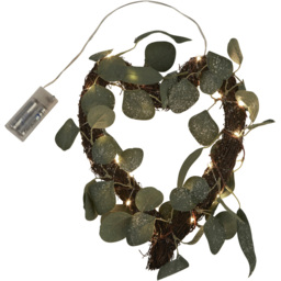 Lighting Collection Rattan Heart with Leaf - Size: 30 x 30 x 3.5cm - Green - Wilko - thumbnail 4