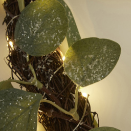 Lighting Collection Rattan Heart with Leaf - Size: 30 x 30 x 3.5cm - Green - Wilko - thumbnail 5