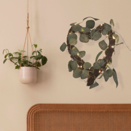 Lighting Collection Rattan Heart with Leaf - Size: 30 x 30 x 3.5cm - Green - Wilko - thumbnail 6