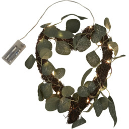Lighting Collection Rattan Heart with Leaf - Size: 30 x 30 x 3.5cm - Green - Wilko - thumbnail 3