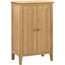 Julian Bowen Cotswold Oak and Veener Shoe Cupboard - Size: 36 x 60 x 94cm - Wood - Wilko - thumbnail 3