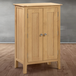 Julian Bowen Cotswold Oak and Veener Shoe Cupboard - Size: 36 x 60 x 94cm - Wood - Wilko