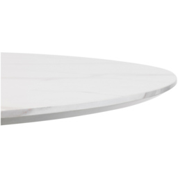 Julian Bowen Holland 4 Seater Round Pedestal Dining Table Black and White - Wilko - thumbnail 5