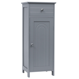 Costway Single Door Single Drawer Grey Storage Cabinet - Size: 96 x 38 x 12cm - Wilko - thumbnail 3