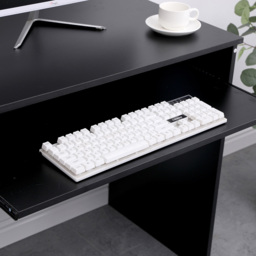 Home Source Newport Computer Desk with Sliding Keyboard Shelf Black - Size: 75 x 48 x 80cm - Wilko - thumbnail 4