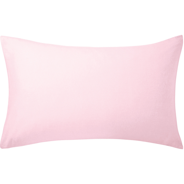 Helena Springfield Baby Pink Brushed Cotton Pillowcase 2 Pack - Size: 48 x 74 x 1cm - Wilko - image 1