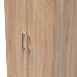 Crowndale Devon Ready Assembled 2 Door 2 Drawer Bardolino Oak Wardrobe - Size: 2 Door, 2 Drawer - Brown - Wilko - thumbnail 7
