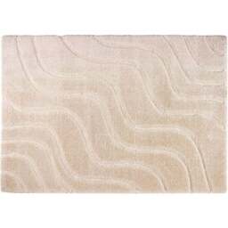 Origins Carved Wave Cream Soft Rug 160 x 170cm - Size: 160 x 230 x 4cm - Wilko - thumbnail 1