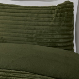 Colorado Faux Fur Duvet Set Green Single - Wilko - thumbnail 3