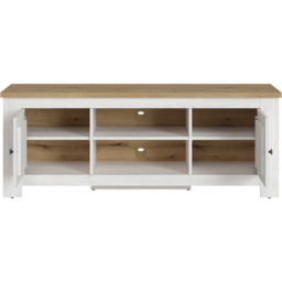 Florence Celesto 2 Door 2 Shelf White and Oak TV Unit - Size: 48 x 154 x 58cm - Furniture to Go - Wilko - thumbnail 4