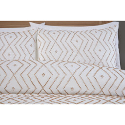 Kasiya Geo Duvet Set - Natural and White/Superking - Size: Super King - Wilko - thumbnail 3