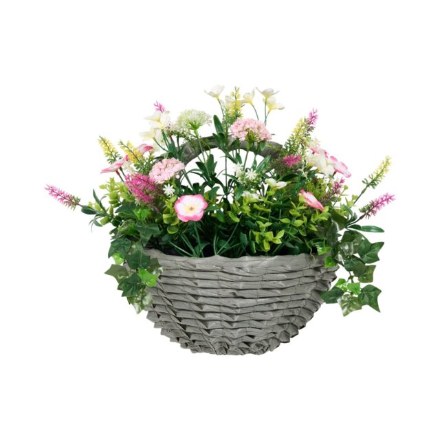 Faux Floral Hanging Ivy Wall Basket - Wilko - image 1