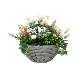 Faux Floral Hanging Ivy Wall Basket - Wilko - thumbnail 1