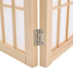 Living and Home 4 Panel Natural Folding Wooden Privacy Screen - Size: 180 x 180 x 1cm - Wilko - thumbnail 5