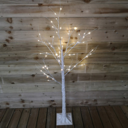 Samuel Alexander Warm White LED Indoor Outdoor Christmas Lit Birch Tree 5ft - Size: 150 x 90 x 90cm - Wilko - thumbnail 3
