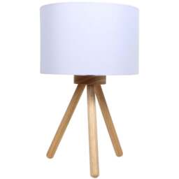 Arden White Tripod Table Lamp - Size: 24 x 39 x 24cm - Wilko - thumbnail 1