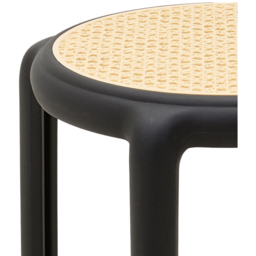 Living and Home Black Plastic Backless Stacking Stool 6 Pack - Size: 45 x 34 x 34cm - Wilko - thumbnail 6