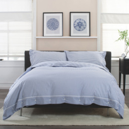 The Lyndon Company Southport King Size Blue and White Duvet Set - Multi - Wilko - thumbnail 1