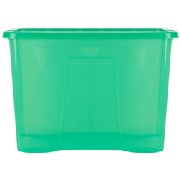 Wham 80L Clear Green Stackable Plastic Crystal Storage Box with Lid 4 Pack - Wilko - thumbnail 5