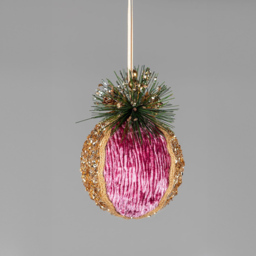 Shatchi 11.5cm Pink Glitter Bauble 3 Pack - Wilko - thumbnail 3