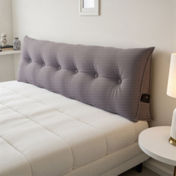 Living and Home Dark Grey Corduroy Wedge Headboard Pillow with Side Pocket 180 x 50cm - Size: 50 x 180 x 20cm - Wilko - thumbnail 3