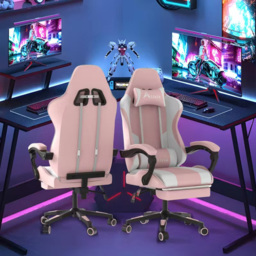 Alivio Pink Ergonomic Massage Gaming Chair - Size: 124 x 65.5 x 62cm - Wilko - thumbnail 6