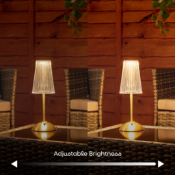 ValueLights Allie Gold Portable Rechargeable LED Table Lamp - Size: 30 x 10 x 10cm - Wilko - thumbnail 7