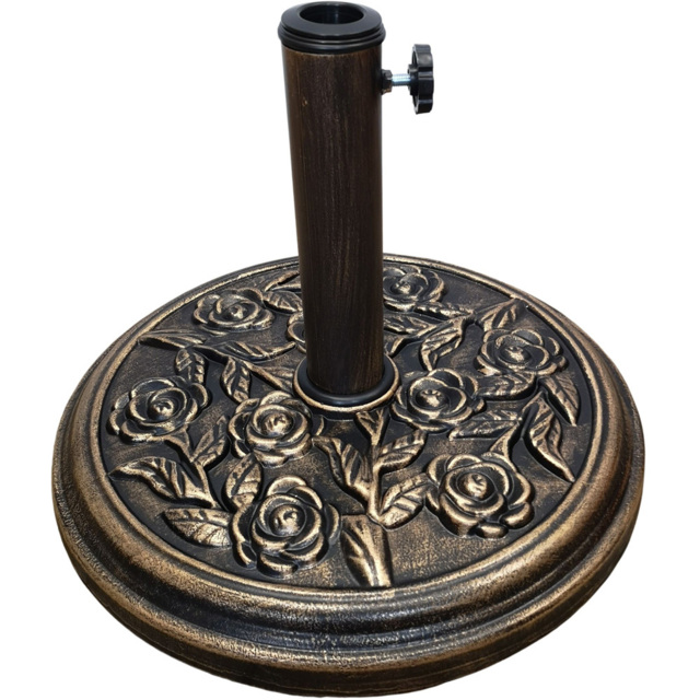 Samuel Alexander Bronze Parasol Base 9kg - Size: 45 x 45 x 35cm - Metal - Wilko - image 1