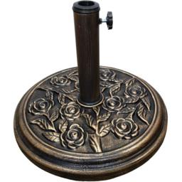Samuel Alexander Bronze Parasol Base 9kg - Size: 45 x 45 x 35cm - Metal - Wilko - thumbnail 1